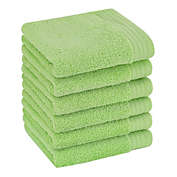 PiccoCasa Basics Home Hand Towels for Bathroom, Quality Long-staple Cotton Hand Towels Absorbent Soft Cotton Hand Towels for Bathroom, Hand & Face Washcloths 13 x 29 Inches Pack of 6 Pear Green