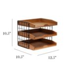 Alternate image 3 for Elegant Designs Home Office Wood Desk Organizer Mail Letter Tray with 3 Shelves, Natural Wood
