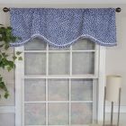 Alternate image 1 for RLF Home Arvana Cornice Style All Season High Quality Valance Blue 3" Rod Pocket 50W x 17L