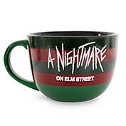 A Nightmare on Elm Street Freddy Krueger Sweater Claws Ceramic Soup Mug   24-Ounce Bowl For Ice Cream, Cereal, Oatmeal   Large Coffee Cup For Espresso, Caffeine   Horror Movie Gifts and Collectibles