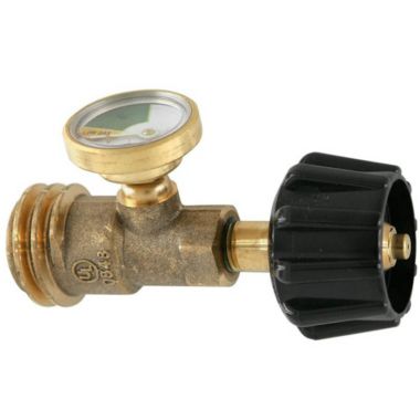 Mr. Bar-B-Q Propane Tank Gauge with Flow Control Universal Connection 03003YTC. View a larger version of this product image.