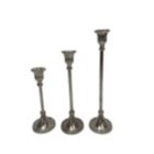 Alternate image 1 for BIDK Home 10" Silver Contemporary Candlestick Holder Tabletop Decor - Medium