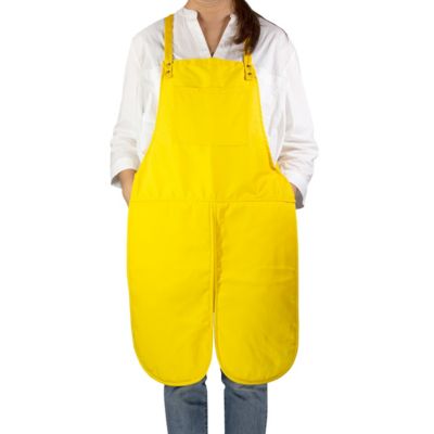 Grand Fusion Adjustable 31 Inch Apron with Oven Mitts Built In, Harvest Yellow