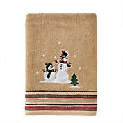 SKL Home By Saturday Knight Ltd Rustic Plaid Snowman Bath Towel - 24X48", Wheat