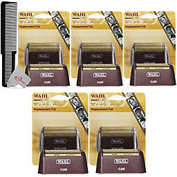 Wahl Five Packs  5 star Series RED REPLACEMENT FOIL #7031-300 with Styling Flat Top Comb