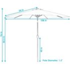 Alternate image 3 for Sunnydaze Outdoor Steel Cantilever Offset Patio Umbrella with Solar LED Lights, Crank, and Push Button Tilt - 9&#39; - Gray