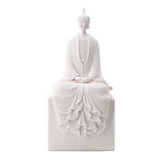 A & B Home 18.5" White Contemporary Meditating Sitting Lady Tabletop Figurine