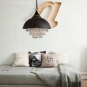 Stock Preferred Rustic Industrial Chandelier Crystal