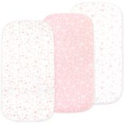 Bublo Baby Bassinet Sheet Set for Boy and Girl, 3 Pack, Universal Fitted for Oval, Hourglass & Rectangle Bassinet Mattress, Fitted Sheets Size 32 x 16 x 4 Inches