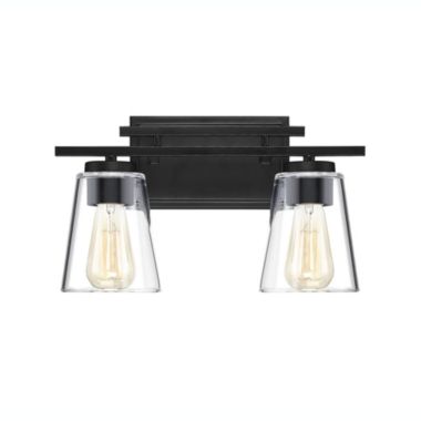 Savoy House Calhoun 2-Light Bathroom Vanity Light with Clear Glass (15" W x 9" H). View a larger version of this product image.
