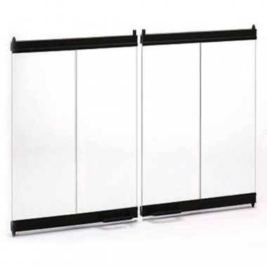 36'' Superior Black Outdoor Bi-Fold Fireplace Glass Door. View a larger version of this product image.