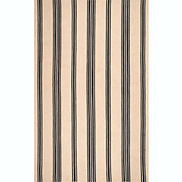 nuLOOM Hand Braided Striped Brenna Area Rug, 4' x 6', Natural