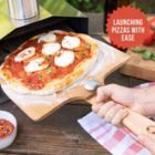 Alternate image 2 for Chef Pomodoro Bamboo Pizza Peel with Foldable Wood Handle for Easy Storage, 12-Inch Diameter, Gourmet Luxury Pizza Paddle for Baking Homemade Pizza Bread