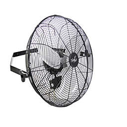 Vie Air Dual Function 18 Inch Wall Mountable Tilting Fan with 3 Speed Motor in Black