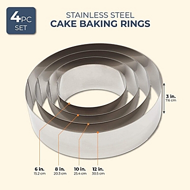 1*Stainless Steel Round Mousse Cake Ring Mold Cookie Cutter Baking Tools 6 Size 