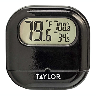 Taylor Digital Thermometer with Reversible Suction-Cup in Black. View a larger version of this product image.