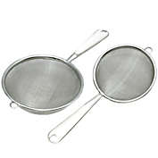 Chef Craft Basic Mesh Strainer, 3 and 4 Inch, 2 Piece Set, Stainless Steel