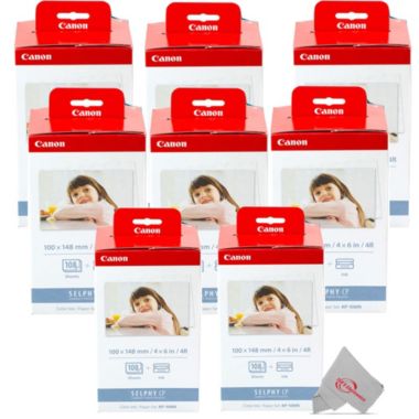 8x Canon KP-108IN Selphy Color Ink 4x6 Paper Set 3115B001 for SELPHY CP910 CP900. View a larger version of this product image.