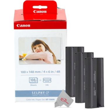8x Canon KP-108IN Selphy Color Ink 4x6 Paper Set 3115B001 for SELPHY CP910 CP900. View a larger version of this product image.