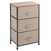 mDesign Vertical Dresser Storage Tower with 3 Drawers