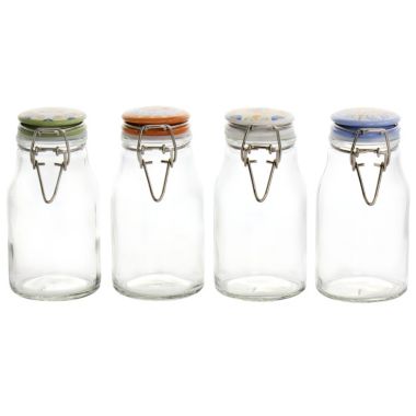 Laurie Gates California Designs Tierra 4 Piece Mini Glass Jar Canister Set. View a larger version of this product image.