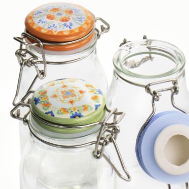 Laurie Gates California Designs Tierra 4 Piece Mini Glass Jar Canister Set. View a larger version of this product image.