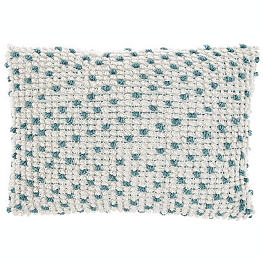 Mina Victory Outdoor Pillows Loop Dots 14"X20" Turquoise Indoor/Outdoor Throw Pillow. View a larger version of this product image.
