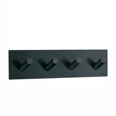 Smedbo Quad Hook Matt Black Self Adhesive. View a larger version of this product image.