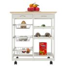 Alternate image 0 for Inq Boutique Free shipping Moveable Kitchen Cart with Two Drawers & Two Wine Racks & Three