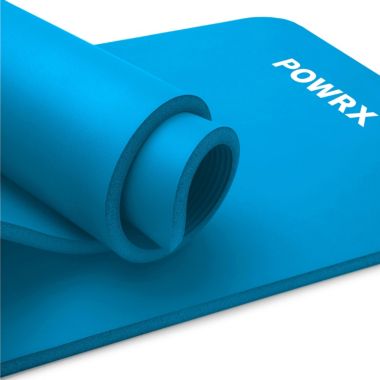 POWRX Yoga Mat Thick Exercise Mat 1/2" - 3 Widhts With Carrying Strap And Bag Non-Sl. View a larger version of this product image.