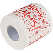 Kitcheniva 1-Piece Colorful Printed Toilet Paper, Merry Christmas Letters
