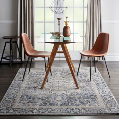 kathy ireland Home Moroccan Celebration KI381 Navy/Beige/Ivory Indoor Area Rug - 5'3 X 7'3. View a larger version of this product image.