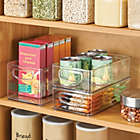 Alternate image 3 for mDesign Plastic Kitchen Food Storage Organizer Bin, 4 Pack - Clear