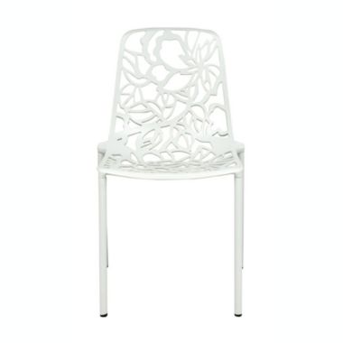 LeisureMod Modern Devon Aluminum Chair - White. View a larger version of this product image.