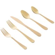 Stravida 20 Piece Flatware set in Gold Stainless Steel