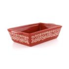 Alternate image 3 for 2 Piece Tierra Wax Relief Stoneware Baker Set in Red and Mint