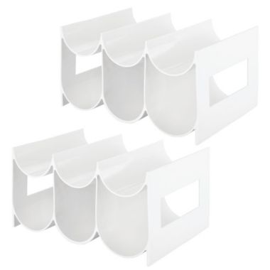 mDesign Plastic Water Bottle & Wine Rack Storage Holder, 2 Pack. View a larger version of this product image.