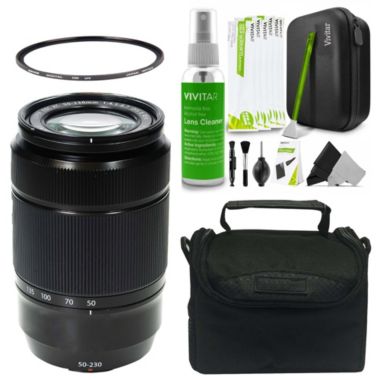 FUJIFILM XC 50-230mm f/4.5-6.7 OIS II Lens Black with 58mm UV Filter Bundle. View a larger version of this product image.