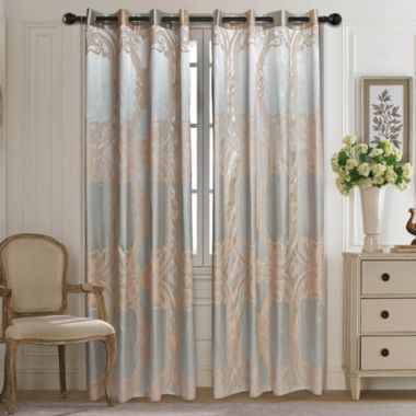 Dolce Mela Home Decorative Damask Jacquard Grommet Semi-Blackout curtain Panel, Tall 60x100, Rouen By Dolce-Mel. View a larger version of this product image.