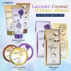 Alternate image 1 for Lovery Home Spa Gift Baskets - Coconut, Lavender, Jasmine & Honey Almond Scent - 16pc