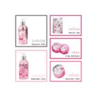 Alternate image 2 for Freida and Joe Pink Orchid & Strawberry Fragrance Bath & Body Spa Gift Set in a Silver Tub Basket