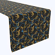 Fabric Textile Products, Inc. Table Runner, 100% Polyester, 12x72", Leopards & Gold Chains