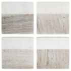 Alternate image 0 for Laurie Gates Duo-Tone Four Piece Square Marble Coaster Set in Light Grey