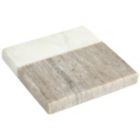Alternate image 1 for Laurie Gates Duo-Tone Four Piece Square Marble Coaster Set in Light Grey