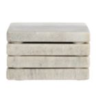 Alternate image 2 for Laurie Gates Duo-Tone Four Piece Square Marble Coaster Set in Light Grey