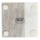 Alternate image 3 for Laurie Gates Duo-Tone Four Piece Square Marble Coaster Set in Light Grey
