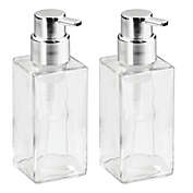 mDesign Glass Refillable Foaming Soap Pump, 2 Pack