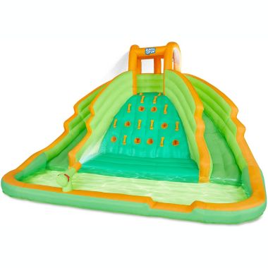 SUNNY & FUN Ultra Climber Inflatable Water Slide Park - Heavy-Duty for Outdoor Fun - Climbing Wall, Two Slides & Splash Pool - Easy to Set Up & Inflate with Included Air Pump & Carrying Case. View a larger version of this product image.