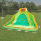 Alternate image 1 for SUNNY & FUN Ultra Climber Inflatable Water Slide Park - Heavy-Duty for Outdoor Fun - Climbing Wall, Two Slides & Splash Pool - Easy to Set Up & Inflate with Included Air Pump & Carrying Case