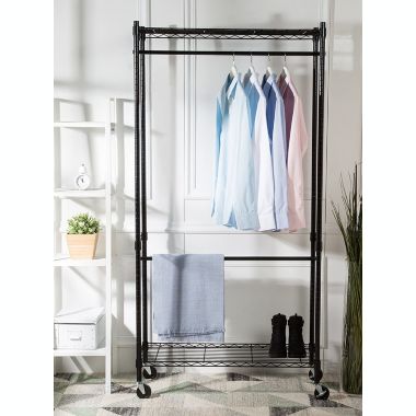 Inq Boutique Closet Organizer Garment Rack Clothes Hanger Home Shelf Heavy Duty Furniture Garment Racks RT. View a larger version of this product image.